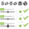 9Pcs 3 Styles Halloween Stainless Steel Beads STAS-UN0059-63-5