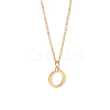 304 Stainless Steel Letter Pendant Necklaces NJEW-LP0001-53O-G-1