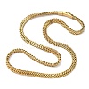 6MM 304 Stainless Steel Wheat Chain Necklaces for Women NJEW-G193-03G-4