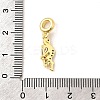 Brass Pave Clear Cubic Zirconia Flamingo Shape European Dangle Charms KK-C113-10G-3