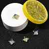 4Pcs 2 Colors Brass Pave Cubic Zirconia Fruit Connector Charms KK-FS0001-73A-8
