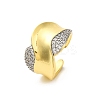 Brass Micro Pave Cubic Zirconia Adjustable Cuff Rings for Women RJEW-U053-08G-4