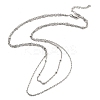 Brass Double Layer Necklaces NJEW-D302-51P-4