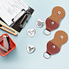 1 Set Friendship Theme Heart Double-Sided Engraved Stainless Steel Commemorative Decision Maker Coin AJEW-GL0001-60-004-4