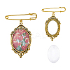 4Pcs Iron Brooch JEWB-FH00032-1