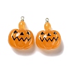 Halloween Pumpkin Transparent Resin Pendants RESI-B010-03A-1