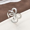 304 Stainless Steel Open Cuff Rings for Women RJEW-A079-02B-P-2