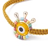 Big Evil Eye Braided Bead Bracelet BJEW-JB07109-02-4