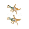 Rack Plating Brass Micro Pave Colorful Cubic Zirconia Pendants ZIRC-C040-48E-G-2