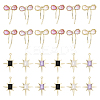24Pcs 6 Styles Alloy Resin Pendants & Alloy Glass Pendants FIND-CA0007-40-1