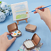Rectangle Iron Tin Cans with 12-Grid Plastic Empty Watercolor Paint Pans CON-PH0003-12-3