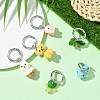 12Pcs 6 Style Animal Resin Pendant Shoe Charms HJEW-DR00001-1
