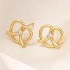 Rack Plating Heart Brass Micro Pave Clear Cubic Zirconia Stud Earrings EJEW-H143-17G-2