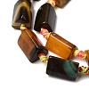 Natural Banded Agate Beads Strands G-H342-C01-02-4