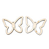Unfinished Natural Poplar Wood Connector Charms WOOD-TAC0012-15-1