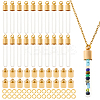 DIY 304 Stainless Steel & Glass Bottle Pendant Necklace Making Kits DIY-HS0001-51G-1