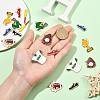 18Pcs 8 Styles Alloy Enamel Pendants ENAM-FS0004-18-4