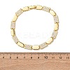 Brass Micro Pave Clear Cubic Zirconia Link Chain Bracelets for Women BJEW-F530-01G-3