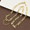 5MM Brass Figaro Chain Necklaces for Women NJEW-K271-07G-1