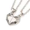 Rack Plating Alloy Heart Pendant Necklaces Sets NJEW-B081-08C-1