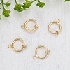 Brass Clip-on Hoop Earring Findings LS-KK-P102-01G-4