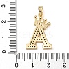 Rack Plating Brass Micro Pave Cubic Zirconia Pendants KK-D535-01A-RS-3