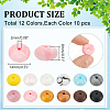 120Pcs Flat Round Food Grade Eco-Friendly Silicone Beads SIL-WR0001-04B-2