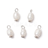 Natural Cultured Freshwater Pearl Rice Pendants PALLOY-JF03922-01-1