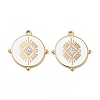PVD Vacuum Plating 201 Stainless Steel Enamel Pendants STAS-J401-VC980-2