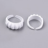 Spray Painted Alloy Cuff Rings RJEW-T011-33H-RS-2