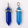 Natural Agate Double Terminated Pointed Pendants X-G-F295-05G-2