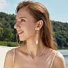 4 Pairs Rack Plating Brass Micro Pave Cubic Zirconia Bowkont Earring Findings KK-BC0013-71G-6