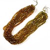 Baking Paint Transparent Glass Beads Strands X-DGLA-A035-T8mm-A05-2