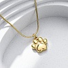 304 Stainless Steel Dog Paw Print Pendant Necklaces for Women NJEW-Z044-13G-1