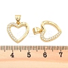 Brass Pave Clear Cubic Zirconia Pendants KK-U009-05B-G-3