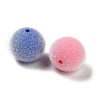 Flocky Opaque Acrylic Beads OACR-I026-01E-2