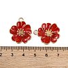 Light Gold Plated Alloy Enamel Pendants ENAM-Z017-14KCG-4