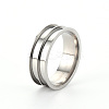 Tarnish Resistant 201 Stainless Steel Ring Core Blank for Inlay Jewelry Making RJEW-ZX002-05-12-2