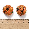 Halloween Theme Polymer Clay Rhinestone Beads with Resin RESI-Z045-02B-02-3