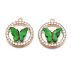 Alloy Rhinestone Pendants X1-PALLOY-S183-001C-RS-2