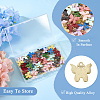 54Pcs 9 Colors Acrylic Alloy Pendants MACR-TA0001-60-5