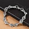 304 Stainless Steel Infinity Link Chain Bracelets for Women Men BJEW-F488-53C-P-2