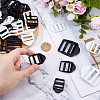 100Pcs 6 Styles POM Plastic Ladder Lock Slider Buckles FIND-FH0016-64-3