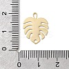 Brass Laser Cut Leaf Connector Charms KK-A275-03G-3