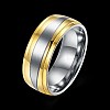 Men's Titanium Steel Finger Rings RJEW-BB27605-A-10-7