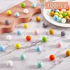 100Pcs Silicone Beads 15mm Honeycomb Silicone Bead Colorful Loose Spacer Beads Silicone Bead kit for DIY Bracelet Necklace Keychain Making Craft JX306A-3
