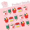 16Pcs 4 Styles Stationery Theme Resin Pendants RESI-FS0001-89-3