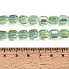 Electroplate Transparent Column Glass Beads Strands EGLA-A043-02-AB10-4