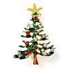 Christmas Alloy Colorful Rhinestone Brooches JEWB-U009-10H-1