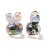 UV Plating Rainbow Iridescent Acrylic Beads PACR-E001-05G-2